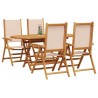 Ensemble de salle à manger pour jardin 5 pcs Beige 565609565609