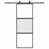 Porte coulissante kit quincaillerie noir 76x205 cm verre trempé 565614565614