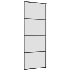 Porte coulissante kit de quincaillerie noir 76x205 cm verre ESG 565618565618