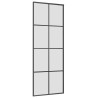 Porte coulissante kit de quincaillerie noir 76x205 cm verre ESG 565647565647