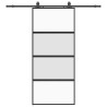 Porte coulissante avec kit de quincaillerie noir 90x205 cm 565648565648