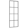 Porte coulissante kit de quincaillerie noir 76x205 cm verre ESG 565659565659