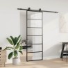 Porte coulissante kit de quincaillerie noir 76x205 cm verre ESG 565660565660