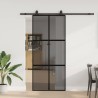 Porte coulissante avec kit de quincaillerie noir 90x205 cm 565661565661
