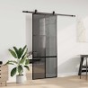 Porte coulissante avec kit de quincaillerie noir 90x205 cm 565661565661
