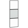 Porte coulissante kit quincaillerie noir 76x205 cm verre trempé 565663565663