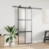 Porte coulissante avec kit de quincaillerie noir 90x205 cm 565665565665