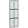 Porte coulissante avec kit de quincaillerie noir 90x205 cm 565665565665