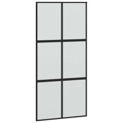 Porte coulissante avec kit de quincaillerie noir 102,5x205 cm 565666565666
