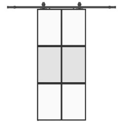 Porte coulissante avec kit de quincaillerie noir 90x205 cm 565667565667
