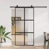 Porte coulissante avec kit de quincaillerie noir 102,5x205 cm 565668565668