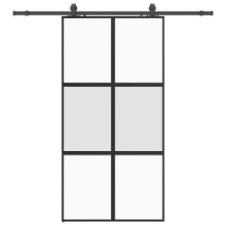 Porte coulissante avec kit de quincaillerie noir 102,5x205 cm 565668565668
