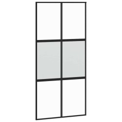 Porte coulissante avec kit de quincaillerie noir 102,5x205 cm 565668565668