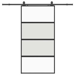 Porte coulissante avec kit de quincaillerie noir 102,5x205 cm 565677565677