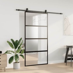 Porte coulissante avec kit de quincaillerie noir 102,5x205 cm 565677565677