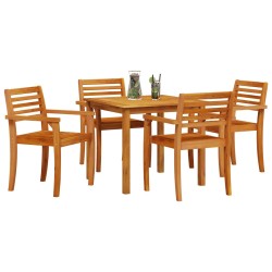 Ensemble de salle à manger pour jardin 5 pcs Marron 565679565679