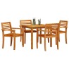 Ensemble de salle à manger pour jardin 5 pcs Marron 565679565679