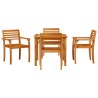 Ensemble de salle à manger pour jardin 5 pcs Marron 565679565679