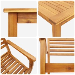 Ensemble de salle à manger pour jardin 5 pcs Marron 565679565679