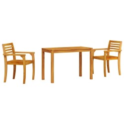 Ensemble de salle à manger pour jardin 3 pcs Marron 565680565680