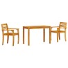 Ensemble de salle à manger pour jardin 3 pcs Marron 565680565680