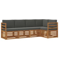 Ensemble de canapé d'angle 5 pcs Naturel et Anthracite 565681565681