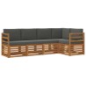 Ensemble de canapé d'angle 5 pcs Naturel et Anthracite 565681565681