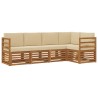 Ensemble de canapé d'angle avec coussin 5 pcs Naturel et Beige 565682565682