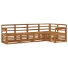 Ensembles de canapés 5 pcs Naturel Bois d'Acacia Massif 565683565683