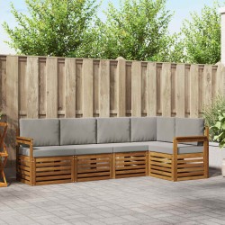 Ensemble de canapé d'angle 5 pcs Gris Naturel et Clair 565685565685