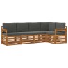 Ensemble de canapé d'angle 5 pcs Naturel et Anthracite 565686565686
