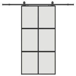 Porte coulissante avec kit de quincaillerie noir 102,5x205 cm 565688565688