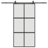 Porte coulissante avec kit de quincaillerie noir 102,5x205 cm 565688565688