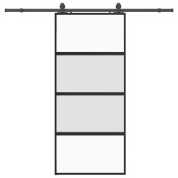 Porte coulissante avec kit de quincaillerie noir 90x205 cm 565689565689