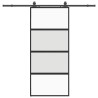 Porte coulissante avec kit de quincaillerie noir 90x205 cm 565689565689