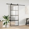 Porte coulissante avec kit de quincaillerie noir 90x205 cm 565689565689