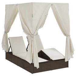 Transat double Blanc chaud 205 x 129 x 200 cm polyrotin 565691565691