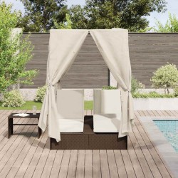 Transat double Blanc chaud 205 x 129 x 200 cm polyrotin 565691565691