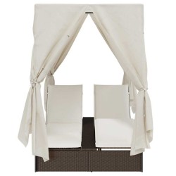 Transat double Blanc chaud 205 x 129 x 200 cm polyrotin 565691565691