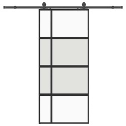 Porte coulissante avec kit de quincaillerie noir 90x205 cm 565694565694