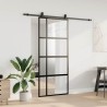 Porte coulissante avec kit de quincaillerie noir 90x205 cm 565694565694