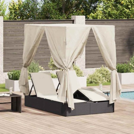 Transat double Blanc chaud 205 x 129 x 200 cm polyrotin 565695565695