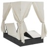 Transat double Blanc chaud 205 x 129 x 200 cm polyrotin 565695565695
