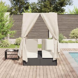 Transat double Blanc chaud 205 x 129 x 200 cm polyrotin 565695565695