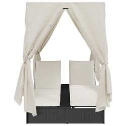 Transat double Blanc chaud 205 x 129 x 200 cm polyrotin 565695565695