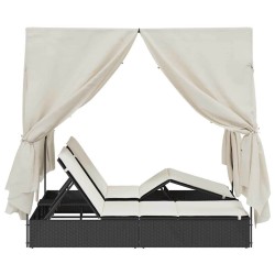 Transat double Blanc chaud 205 x 129 x 200 cm polyrotin 565695565695