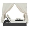 Transat double Blanc chaud 205 x 129 x 200 cm polyrotin 565695565695