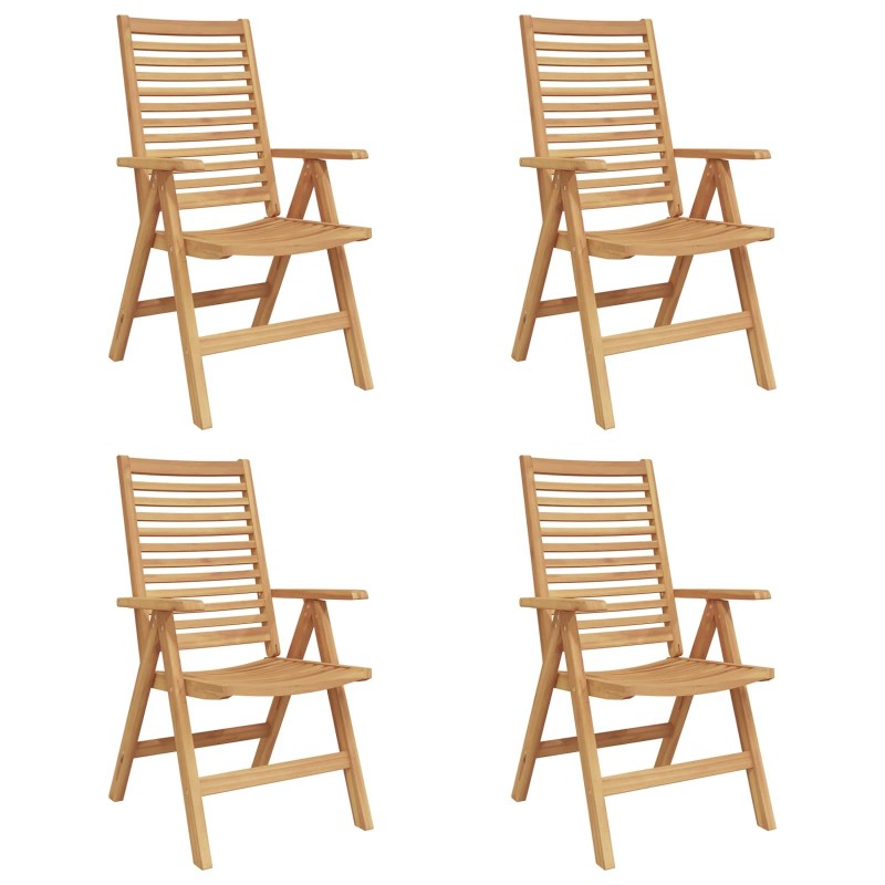 Chaise 4 pcs Marron 64,5 x 52 x 108 cm Bois de teck massif 565696565696
