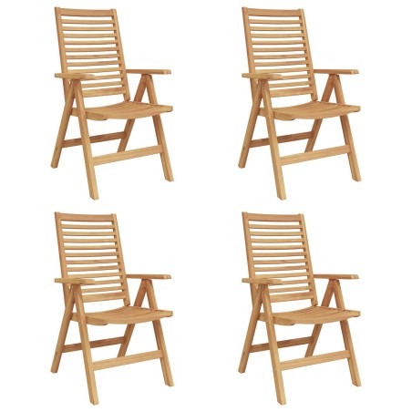 Chaise 4 pcs Marron 64,5 x 52 x 108 cm Bois de teck massif 565696565696