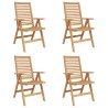 Chaise 4 pcs Marron 64,5 x 52 x 108 cm Bois de teck massif 565696565696